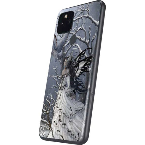 Fairy with Owl in Snow by Nene Thomas Google Pixel 4a 5G Skin